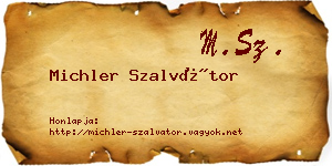 Michler Szalvátor névjegykártya